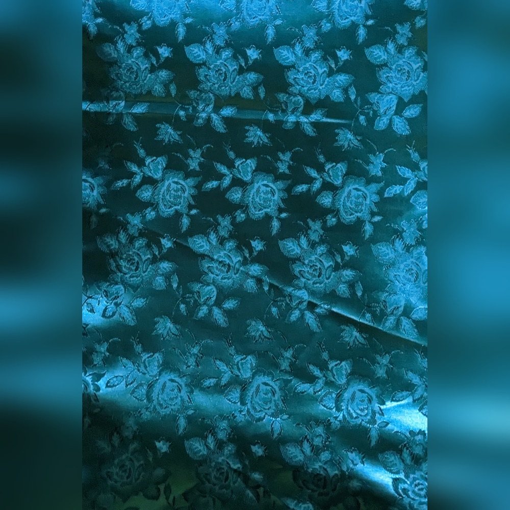New Green Floral Fabric, Material, 3yds, TM-1I